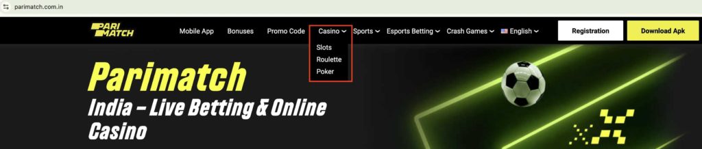 Parimatch casino games